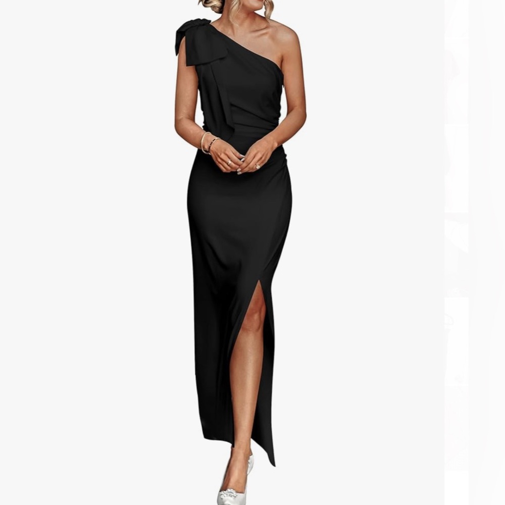 PrettyGarden Black One-Shoulder Dress